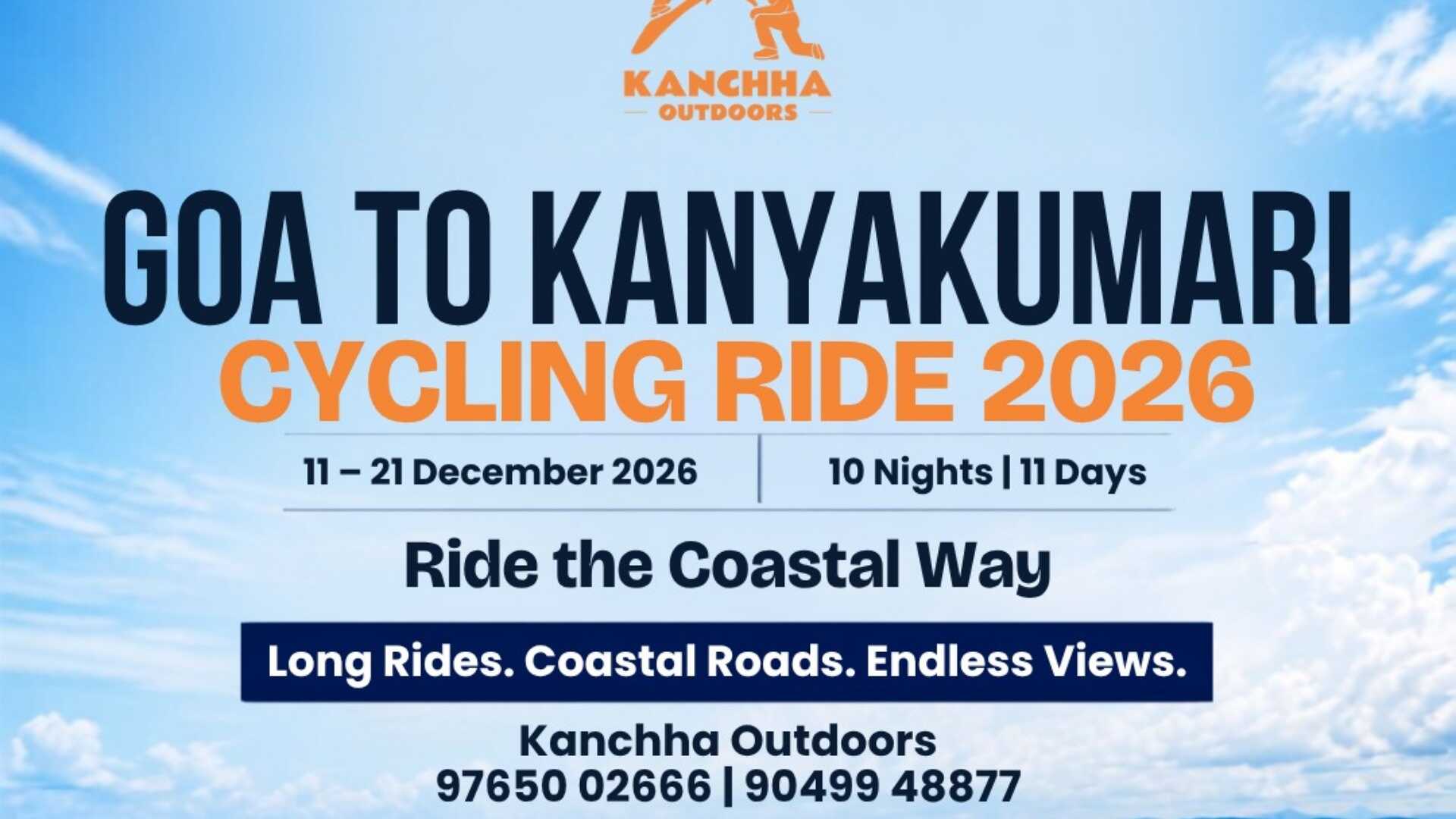 GOA TO KANYAKUMARI CYCLING RIDE 2026