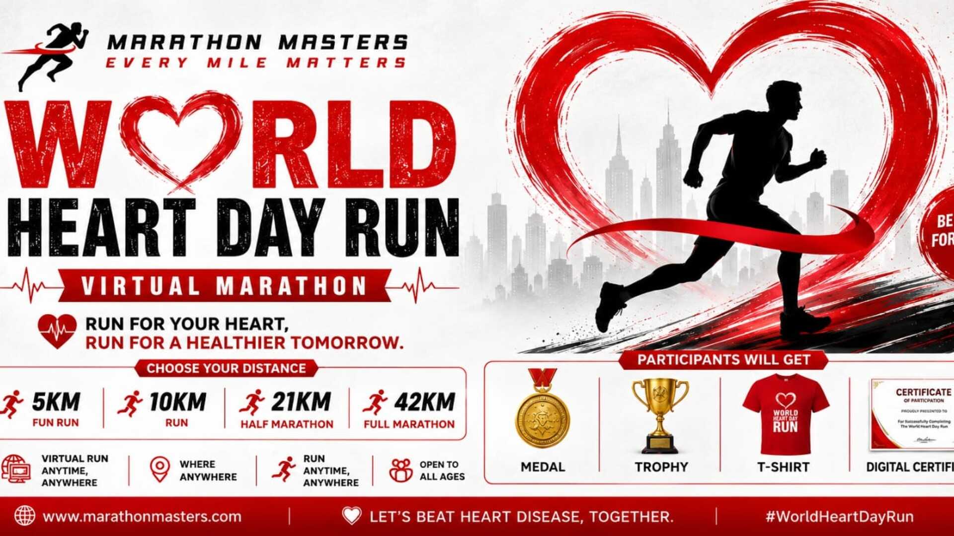 WORLD HEART DAY RUN- VIRTUAL MARATHON