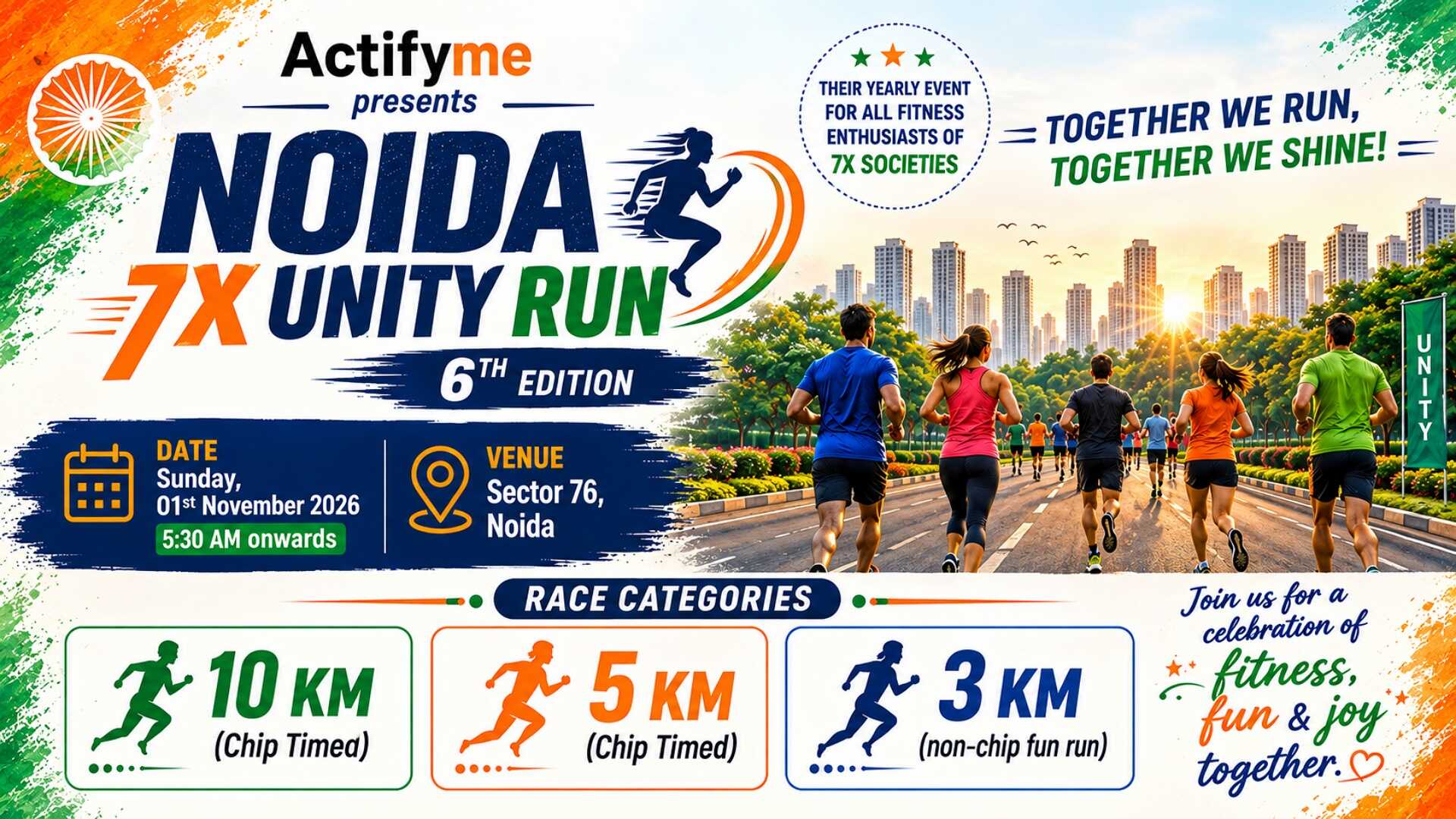 NOIDA 7X UNITY RUN EVENT - 6TH EDITION